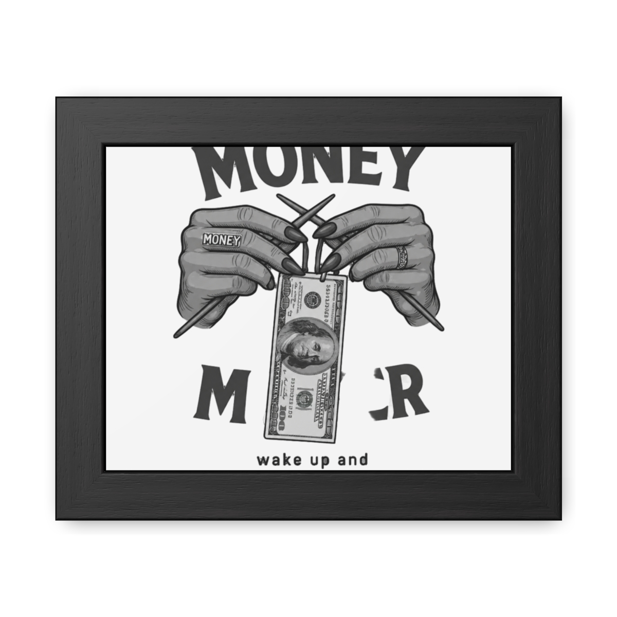 MONEY MAKER Knitting Hands Framed Print - Official Creator merchandise