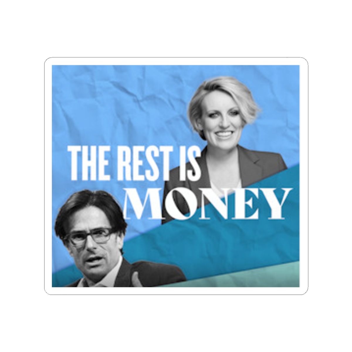 The Rest Is Money Sticker - alternate angle 3, merchandise