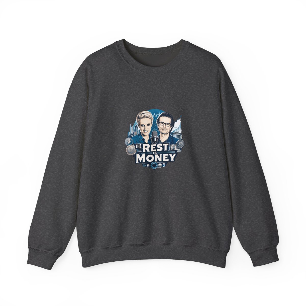 The Rest Is Money Crewneck Sweatshirt - alternate angle 4, merchandise