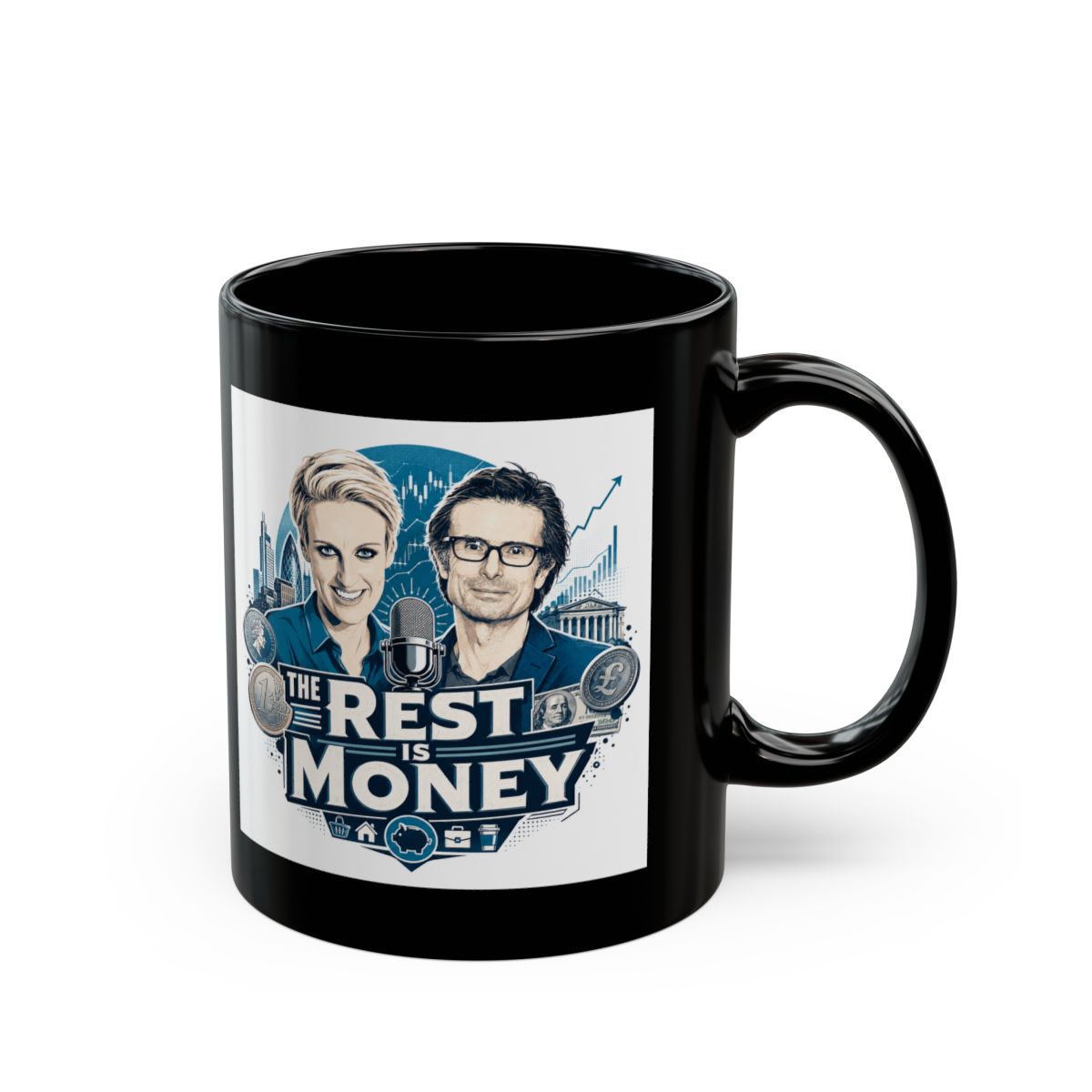 The Rest Is Money Black Mug #4 - Official mugs merchandise